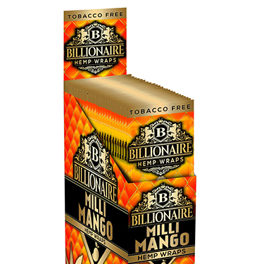 Billionaire Hemp Wraps Milli Mango 25 Packs of 2 