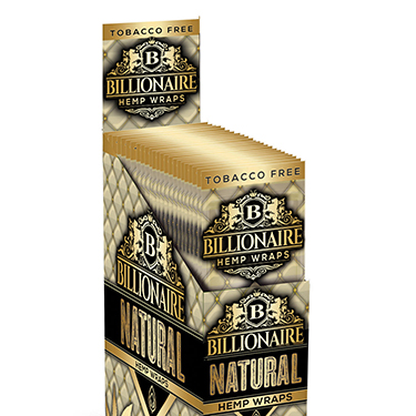 Billionaire Hemp Wraps Natural 25 Packs of 2 