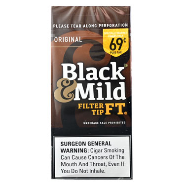 Black and Mild Filter Tip Cigars 30ct Box 