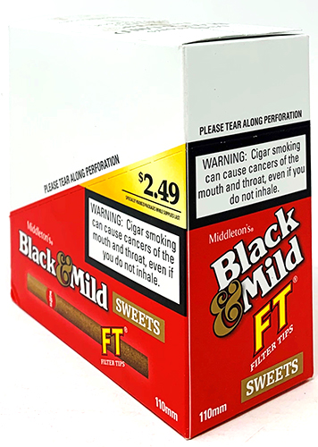 Black and Mild Filter Tip Sweets Cigars 110mm 10 5pks 