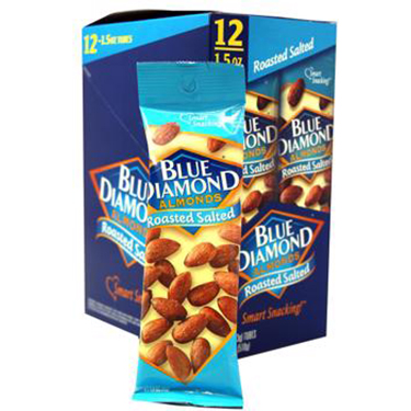 Blue Diamond Almonds Roasted Salted 1.5oz 12ct Box 