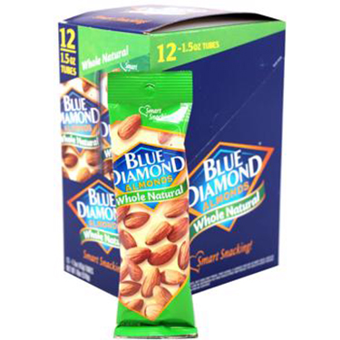 Blue Diamond Almonds Whole Natural 1.5oz 12ct Box 