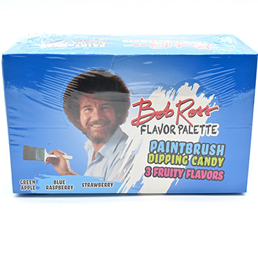 Bob Ross Flavor Palette Paintbrush Dipping Candy 3 Fruity Flavors, 18 Count Display Pack 