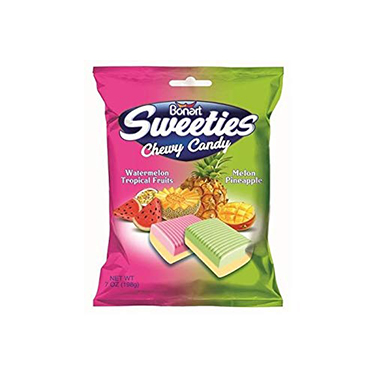 Bonart Sweeties Tropical Fruits Chewy Candy 7oz Bag 