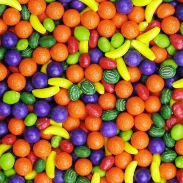 Bubble King Nitwitz Fruit Shapes Coated Candy 1lb 