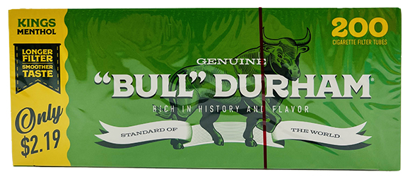 Bull Durham PP Cigarette Tubes Menthol King Size 200ct 