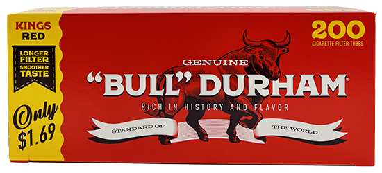 Bull Durham PP Cigarette Tubes Regular King Size 200ct 
