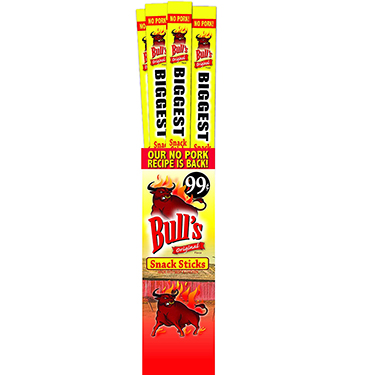 Bulls Biggest Original Snack Sticks No Pork 24ct Box 