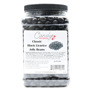 Candy Retailer Classic Jelly Beans Black Licorice 5 Lb 