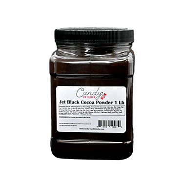 Candy Retailer Cocoa Powder Jet Black 1 Lb Jar 