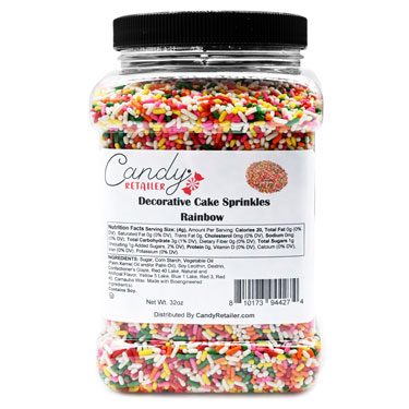 Candy Retailer Decorative Cake Sprinkles Rainbow 32oz 