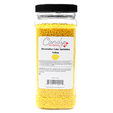 Candy Retailer Decorative Cake Sprinkles Yellow 16oz 