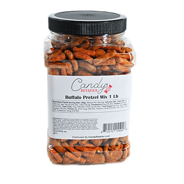 Candy Retailer Buffalo Pretzel Mix 1 Lb Jar 