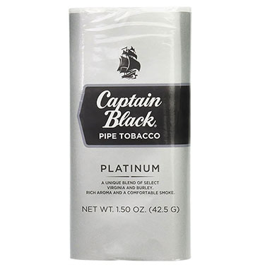 Captain Black Pipe Tobacco Platinum 5 1.5oz Packs 