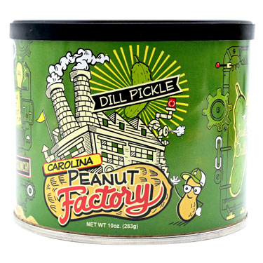 Carolina Peanut Factory Dill Pickle Flavored Peanuts 10oz Jar 