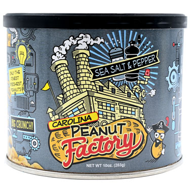 Carolina Peanut Factory Salt and Pepper Flavored Peanuts 10oz Jar 