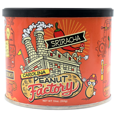 Carolina Peanut Factory Sriracha Flavored Peanuts 10oz Jar 
