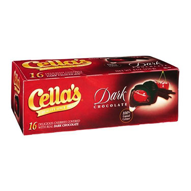 Cellas Dark Chocolate Covered Cherries 8oz Box 