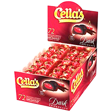 Cellas Dark Chocolate Covered Cherries 72ct Box 