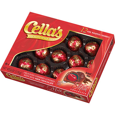 Cellas Milk Chocolate Covered Cherries 6oz Box 
