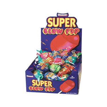 Charms Super Blow Pop Assorted 48ct Box 