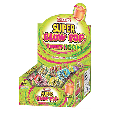 Charms Super Blow Pop Sweet n Sour 48ct Box 