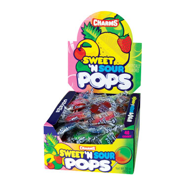 Charms Sweet N Sour Pops 48ct Box 