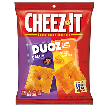 Cheez It Duoz Bacon Cheddar 4.3oz Bags 6 Pack 