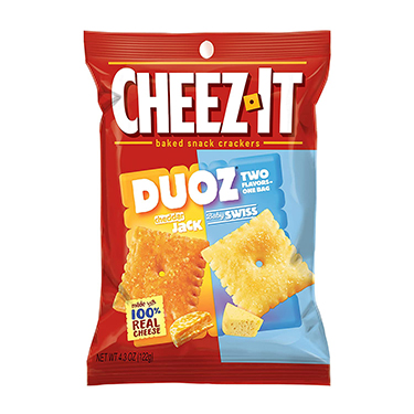 Cheez It Duoz Cheddar Jack and Baby Swiss 4.3oz Bags 6 Pack 