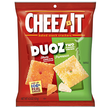 Cheez It Duoz Sharp Cheddar and Parmesan 4.3oz Bags 6 Pack 