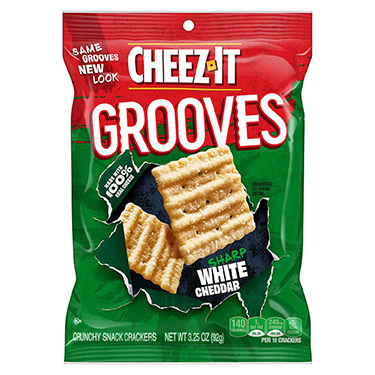 Cheez It Grooves Sharp White Cheddar 3.25oz Bags 6 Pack 