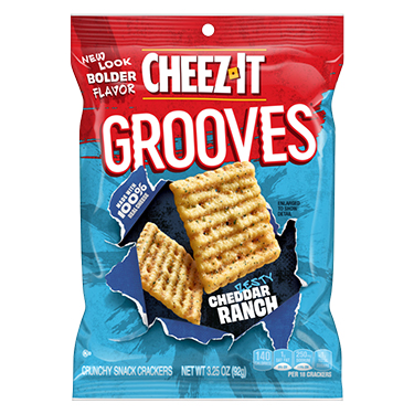 Cheez It Grooves Zesty Cheddar Ranch 3.25oz Bags 6 Pack 