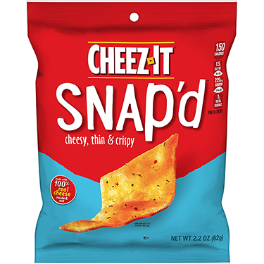 Cheez It Snapd Cheddar Sour Cream and Onion 2.2oz Bags 6 Pack 