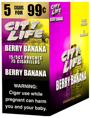 City Life Cigarillos Berry Banana 15ct 