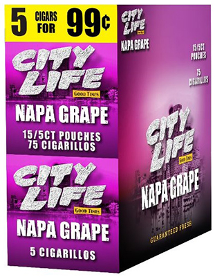 City Life Cigarillos Napa Grape 15ct 