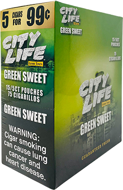 City Life Cigarillos Green Sweet 15ct 