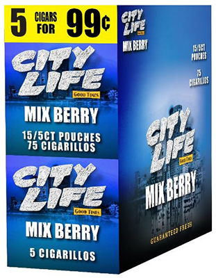 City Life Cigarillos Mixed Berry 15ct 