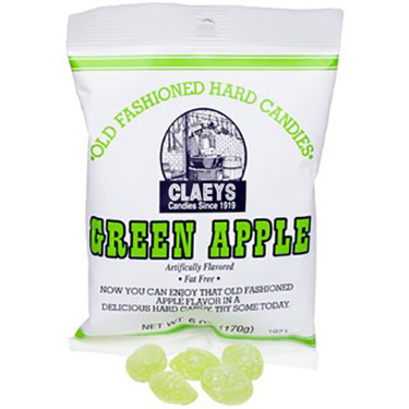 Claeys Old Fashioned Hard Candy Green Apple 6oz Bag 