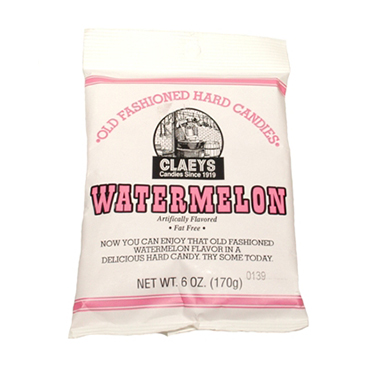 Claeys Old Fashioned Hard Candy Watermelon 6oz Bag 