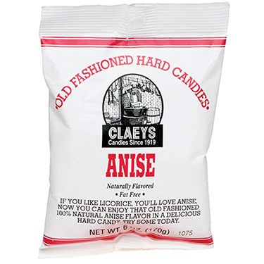 Claeys Old Fashioned Hard Candy Anise 6oz Bag 