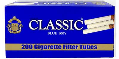 Classic Cigarette Tubes Blue 100 200ct 