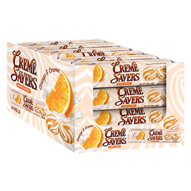 Creme Savers Hard Candy Orange and Creme 24ct Box 