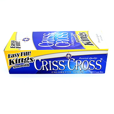 Criss Cross Cigarette Tubes Blue King Size 200ct 