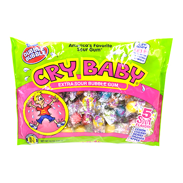 Dubble Bubble Cry Baby Extra Sour Bubble Gum 12oz Bag 