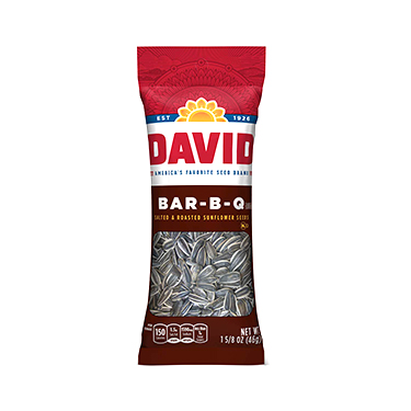 David Sunflower Seeds BBQ Tubes 1.625oz 12ct Box 