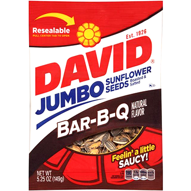 David Jumbo BBQ Sunflower Seeds 5.25oz Bag 