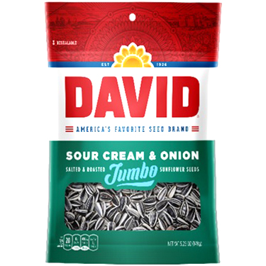 David Jumbo Sour Cream N Onion Sunflower Seeds 5.25oz Bag 