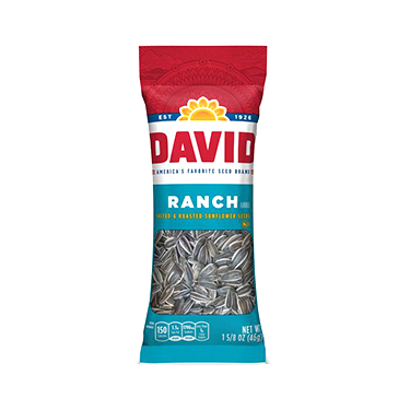 David Sunflower Seeds Ranch Tubes 1.625oz 12ct Box 