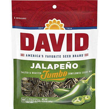 David Jumbo Jalapeno Sunflower Seeds 5.25oz Bag 