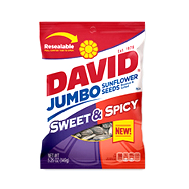 David Jumbo Sweet N Spicy Sunflower Seeds 5.25oz Bag 